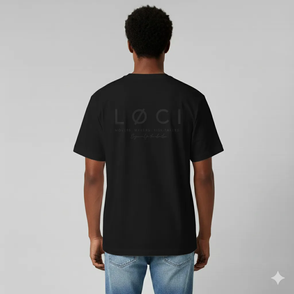 CØRE MEN'S VINTAGE-WASH T-SHIRT - BLACK sold by Loci Wear product image thumbnail 3