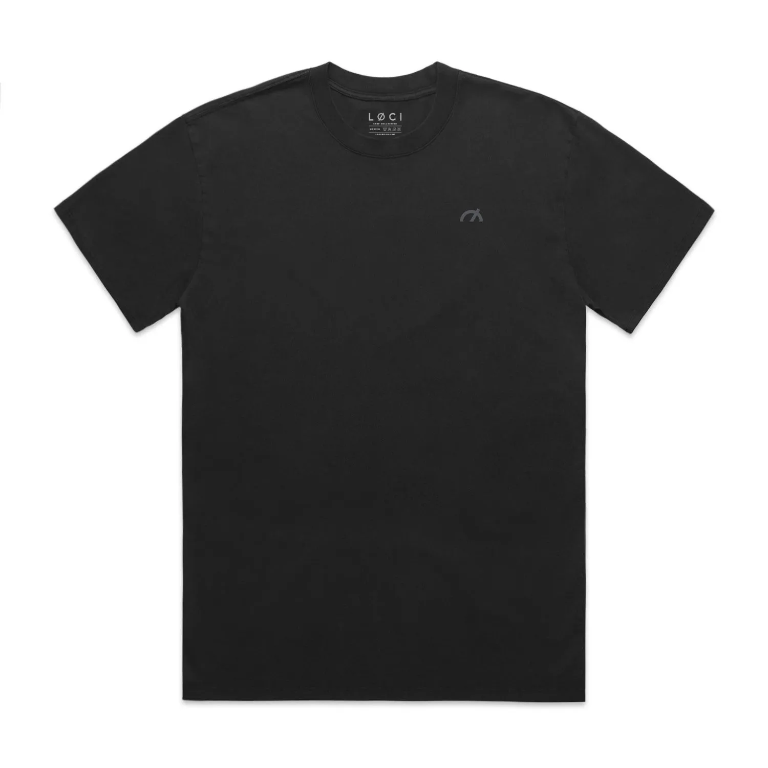 CØRE MEN'S VINTAGE-WASH T-SHIRT - BLACK sold by Loci Wear product image thumbnail 2
