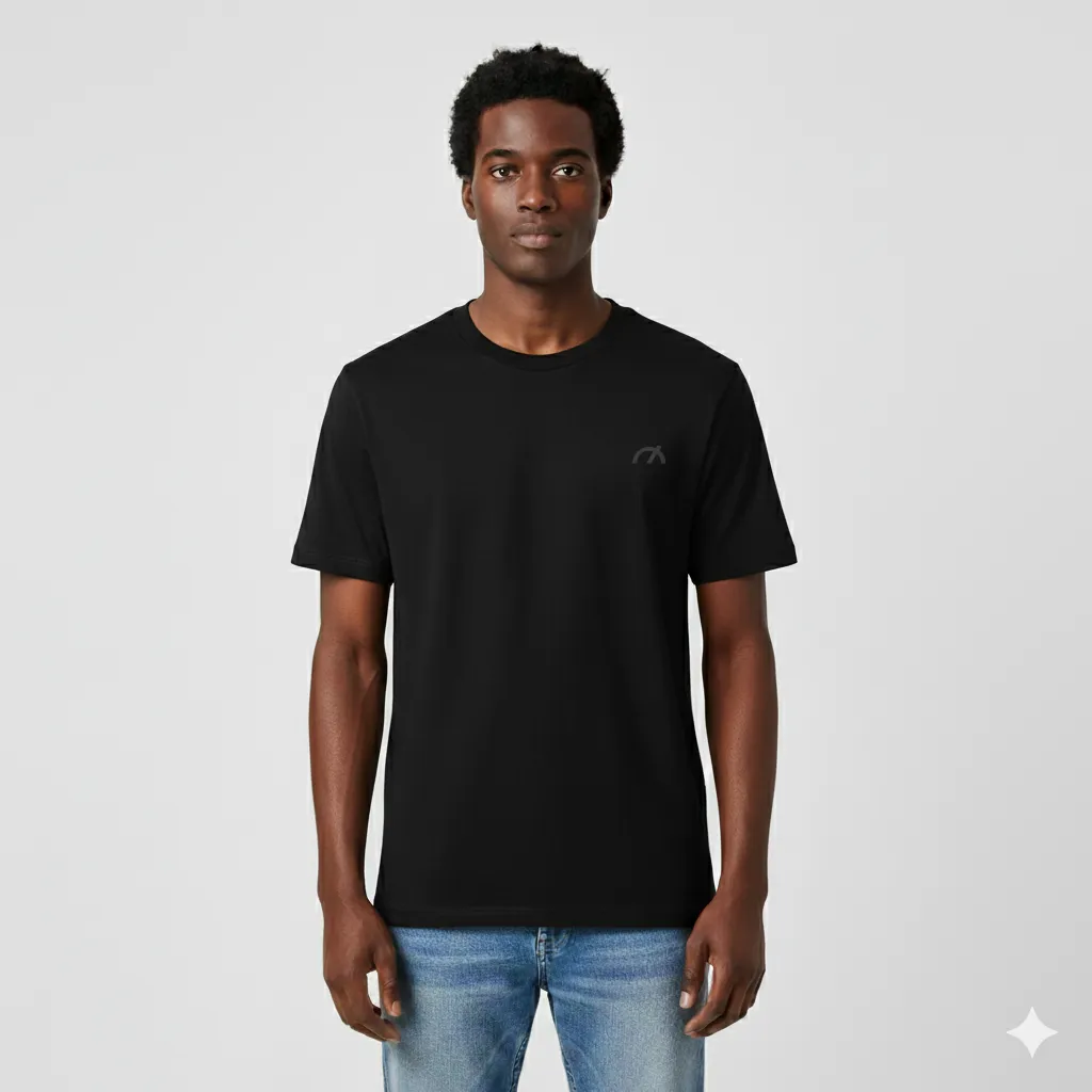 CØRE MEN'S VINTAGE-WASH T-SHIRT - BLACK sold by Loci Wear product image thumbnail 4