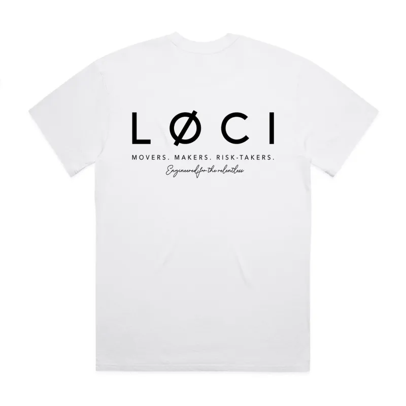 CØRE MEN'S VINTAGE-WASH T-SHIRT - WHITE sold by Loci Wear