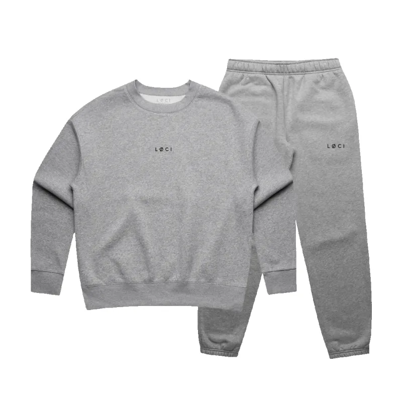 BASE WOMEN'S SWEAT SET - ATHLETIC HEATHER sold by Loci Wear