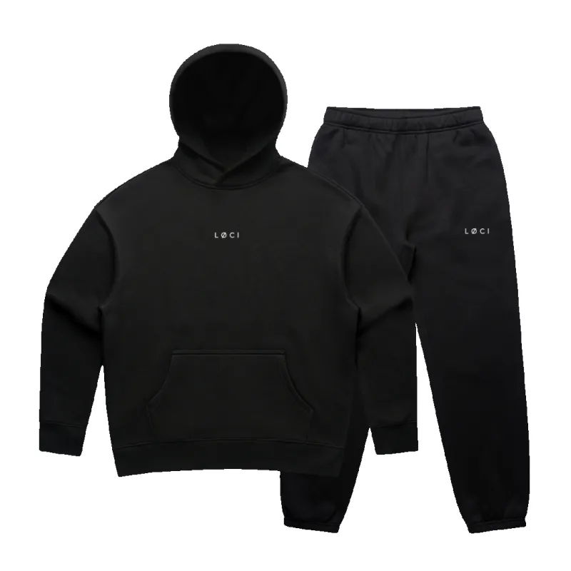 BASE WOMEN'S HOODIE SET - BLACK sold by Loci Wear