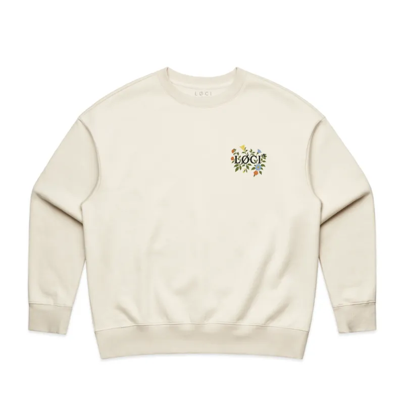 FLOWERS WOMEN'S SWEATER - ECRU sold by Loci Wear
