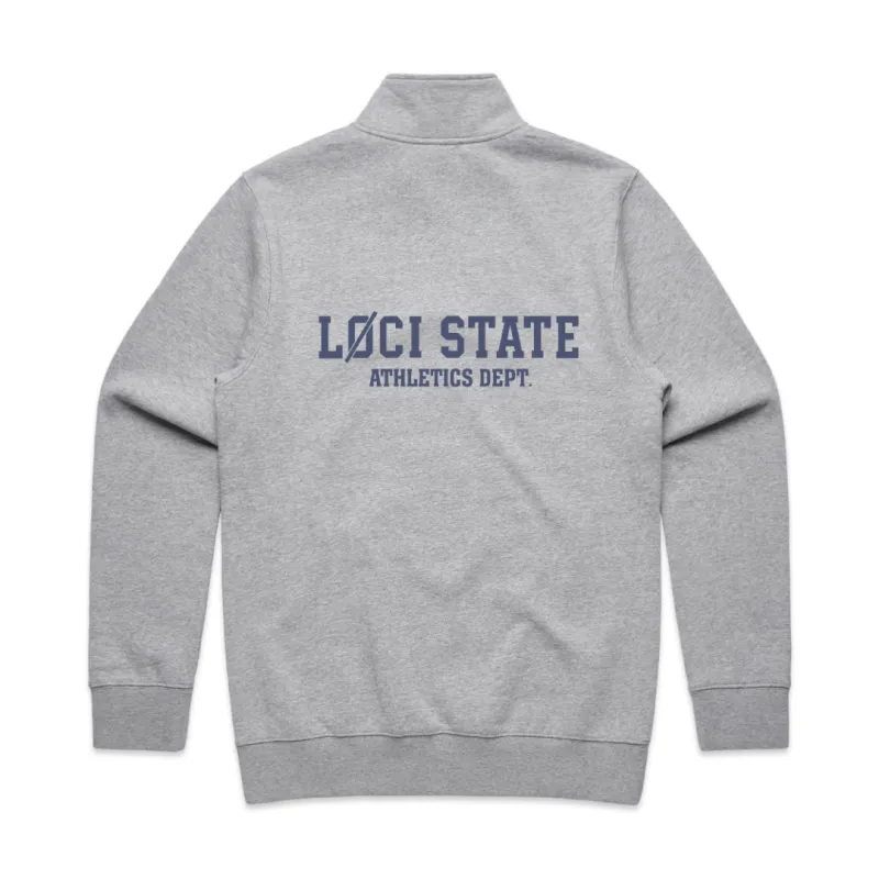 LØCI STATE HALF ZIP SWEATER - ATHLETIC HEATHER made by Loci Wear