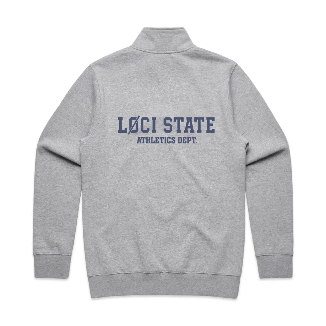 LØCI STATE HALF ZIP SWEATER - ATHLETIC HEATHER sold by Loci Wear