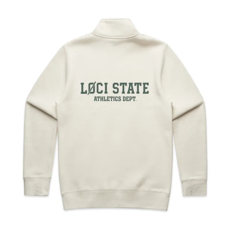 LØCI STATE HALF ZIP SWEATER - ECRU sold by Loci Wear