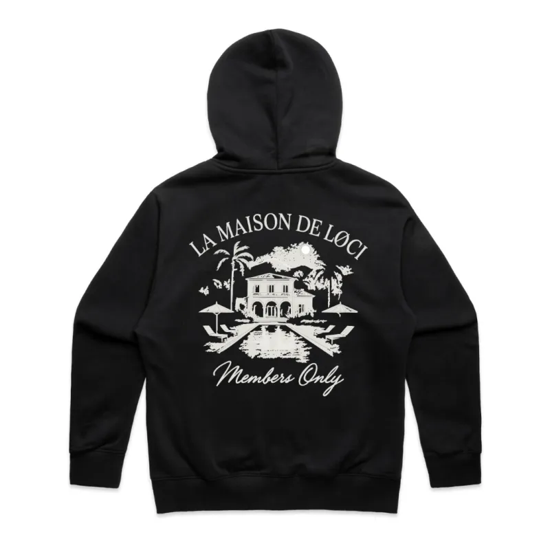 LA MAISON ZIP HOODIE - BLACK made by Loci Wear
