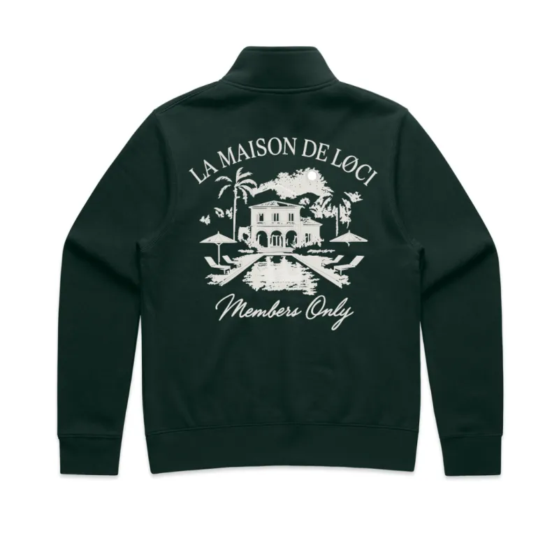 LA MAISON WOMEN'S HALF ZIP SWEATER - PINE GREEN sold by Loci Wear