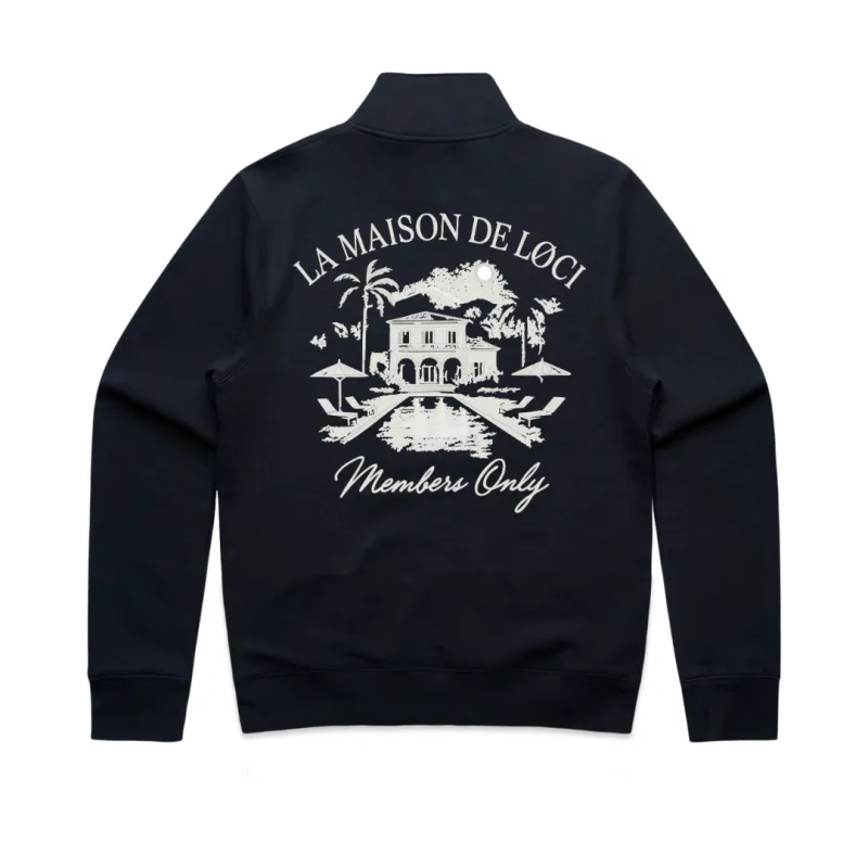 LA MAISON WOMEN'S HALF ZIP SWEATER - NAVY sold by Loci Wear