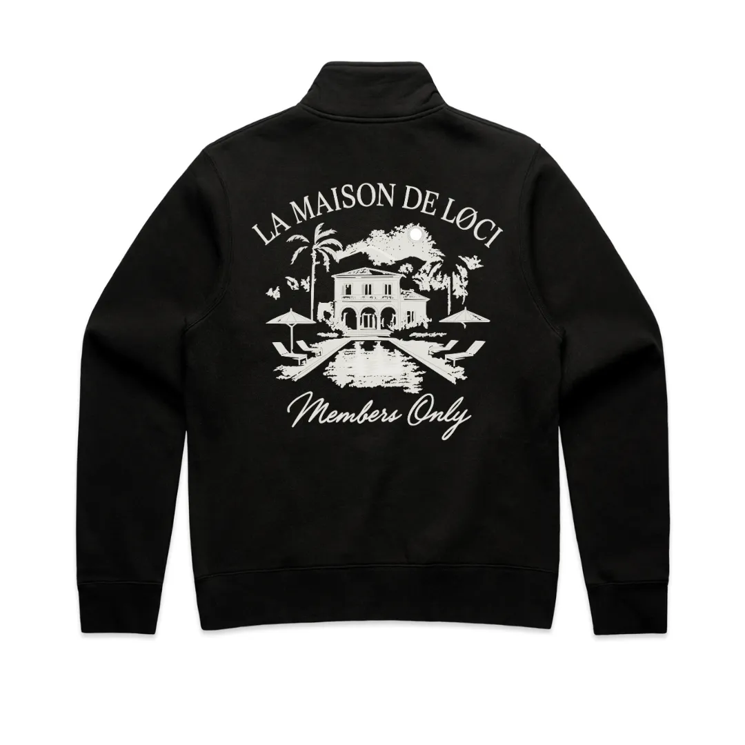 LA MAISON WOMEN'S HALF ZIP SWEATER - BLACK sold by Loci Wear