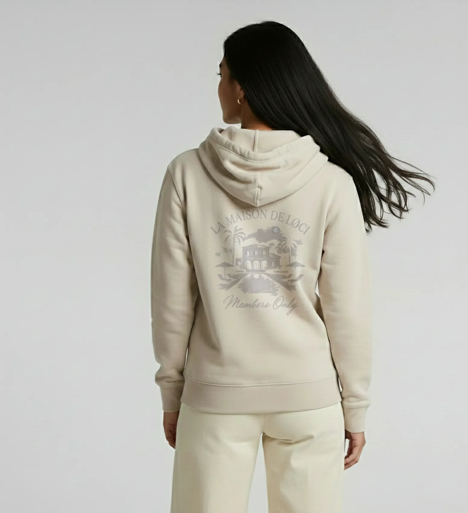 LA MAISON HOODIE - BONE sold by Loci Wear product image thumbnail 3