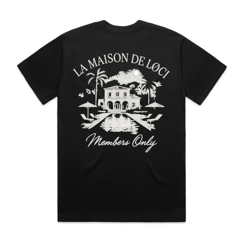 LA MAISON MEN'S T-SHIRT - BLACK made by Loci Wear