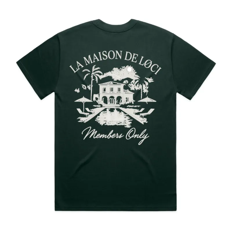 LA MAISON MEN'S T-SHIRT - PINE GREEN made by Loci Wear