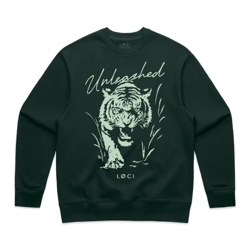 UNLEASHED X MEN'S SWEATER - PINE GREEN sold by Loci Wear