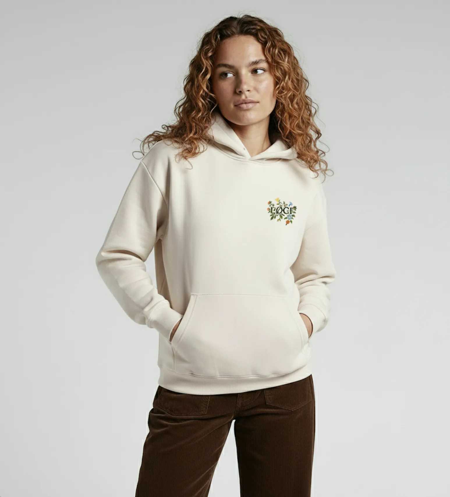 FLOWERS HOODIE - NATURAL sold by Loci Wear product image thumbnail 5
