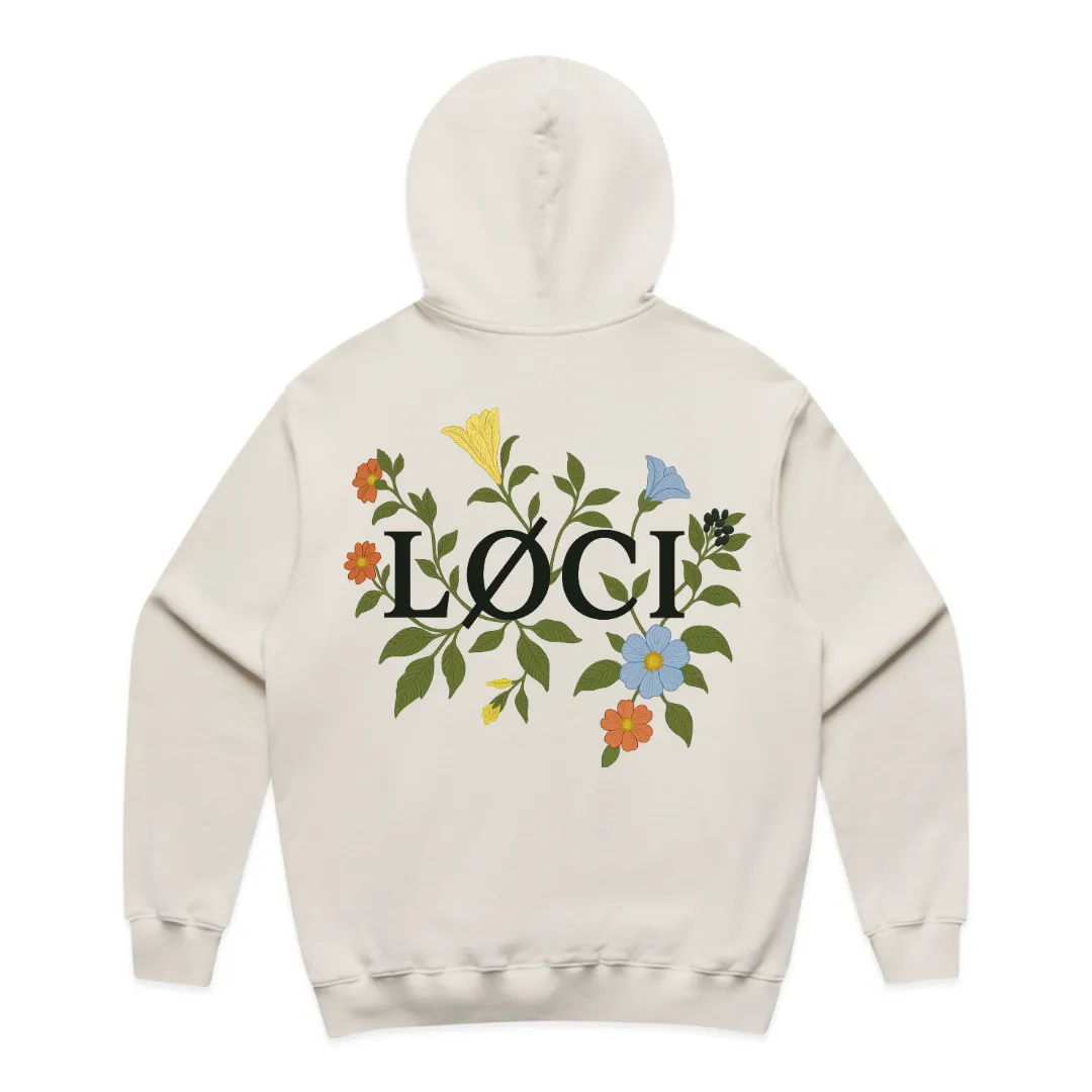 FLOWERS HOODIE - NATURAL sold by Loci Wear