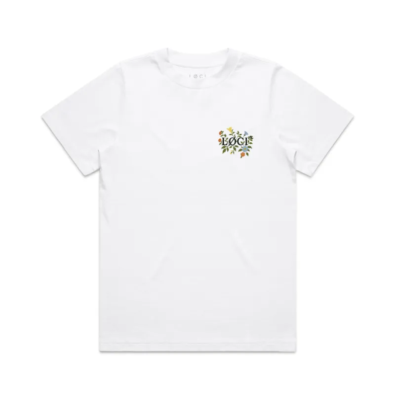 FLOWERS WOMEN'S T-SHIRT - WHITE sold by Loci Wear