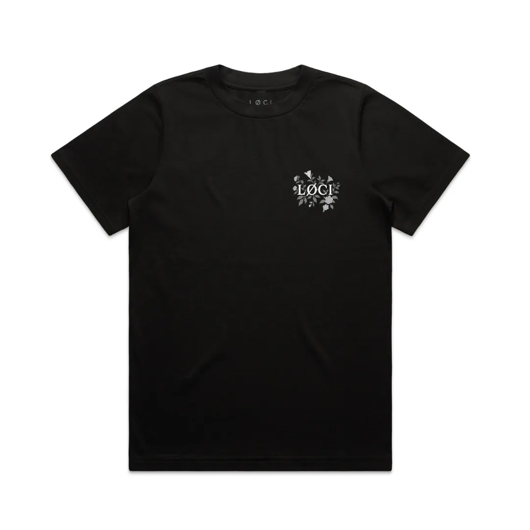 FLOWER MEN'S T-SHIRT - BLACK sold by Loci Wear