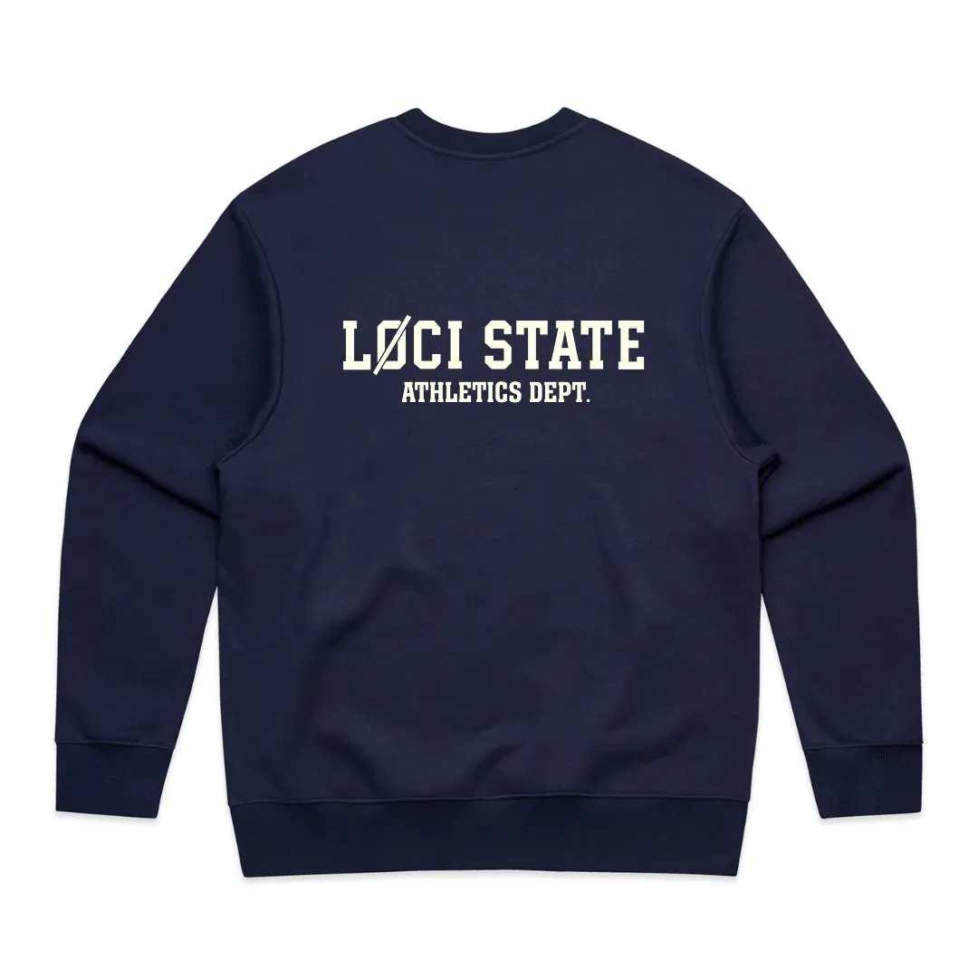 LØCI STATE SWEATER - MIDNIGHT BLUE sold by Loci Wear