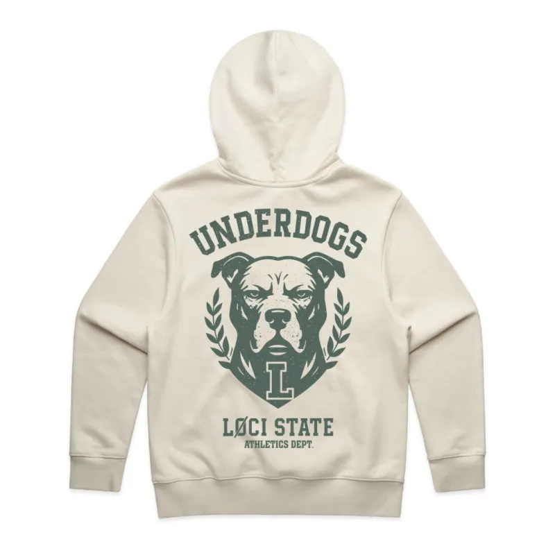 UNDERDOGS HOODIE - ECRU made by Loci Wear