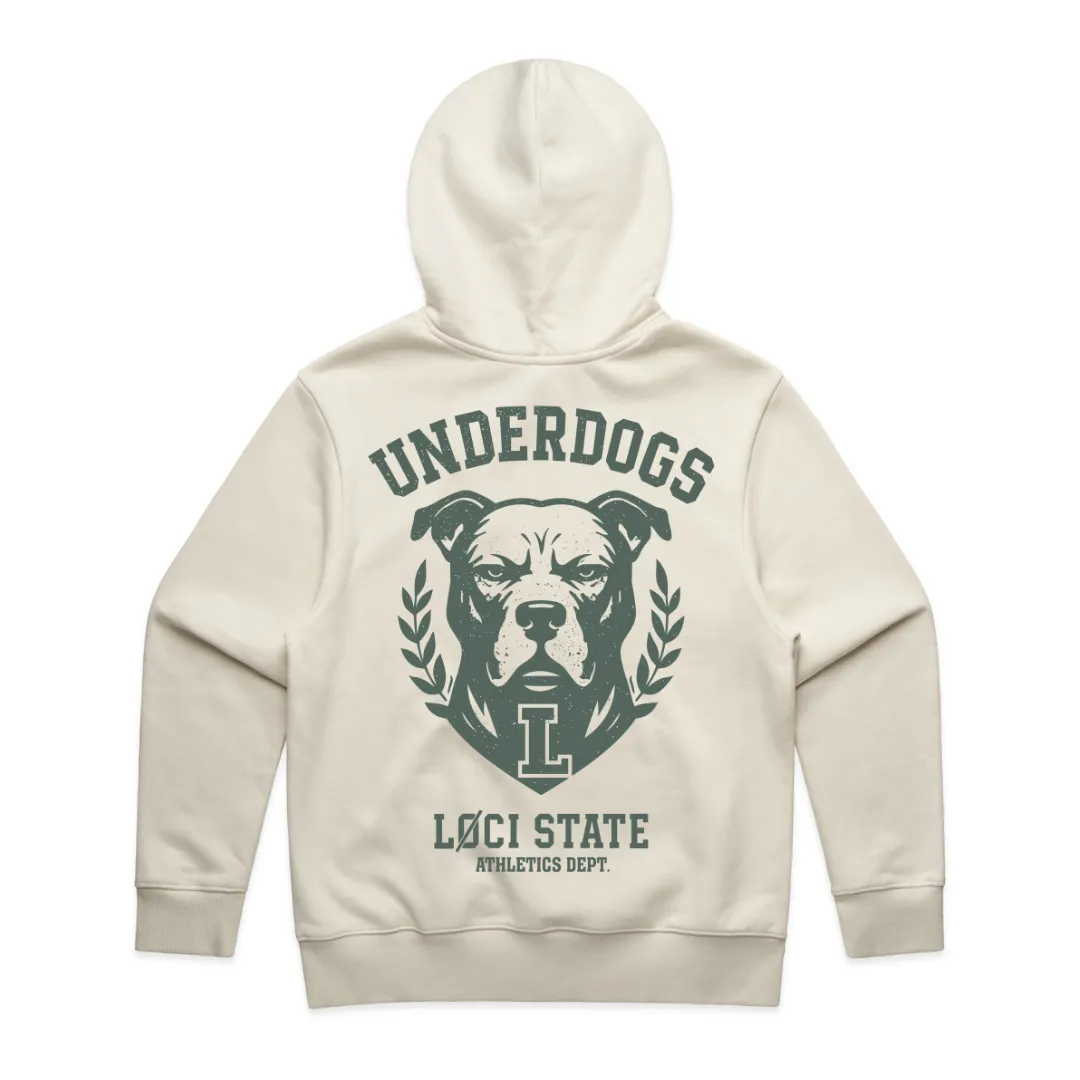 UNDERDOGS HOODIE - ECRU sold by Loci Wear