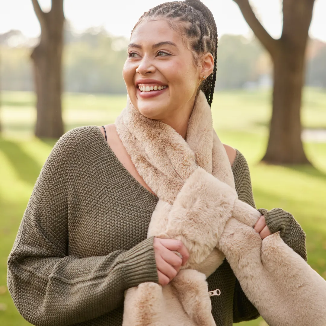 Camel Faux Fur Scarf sold by Pretty Rugged Gear product image thumbnail 2