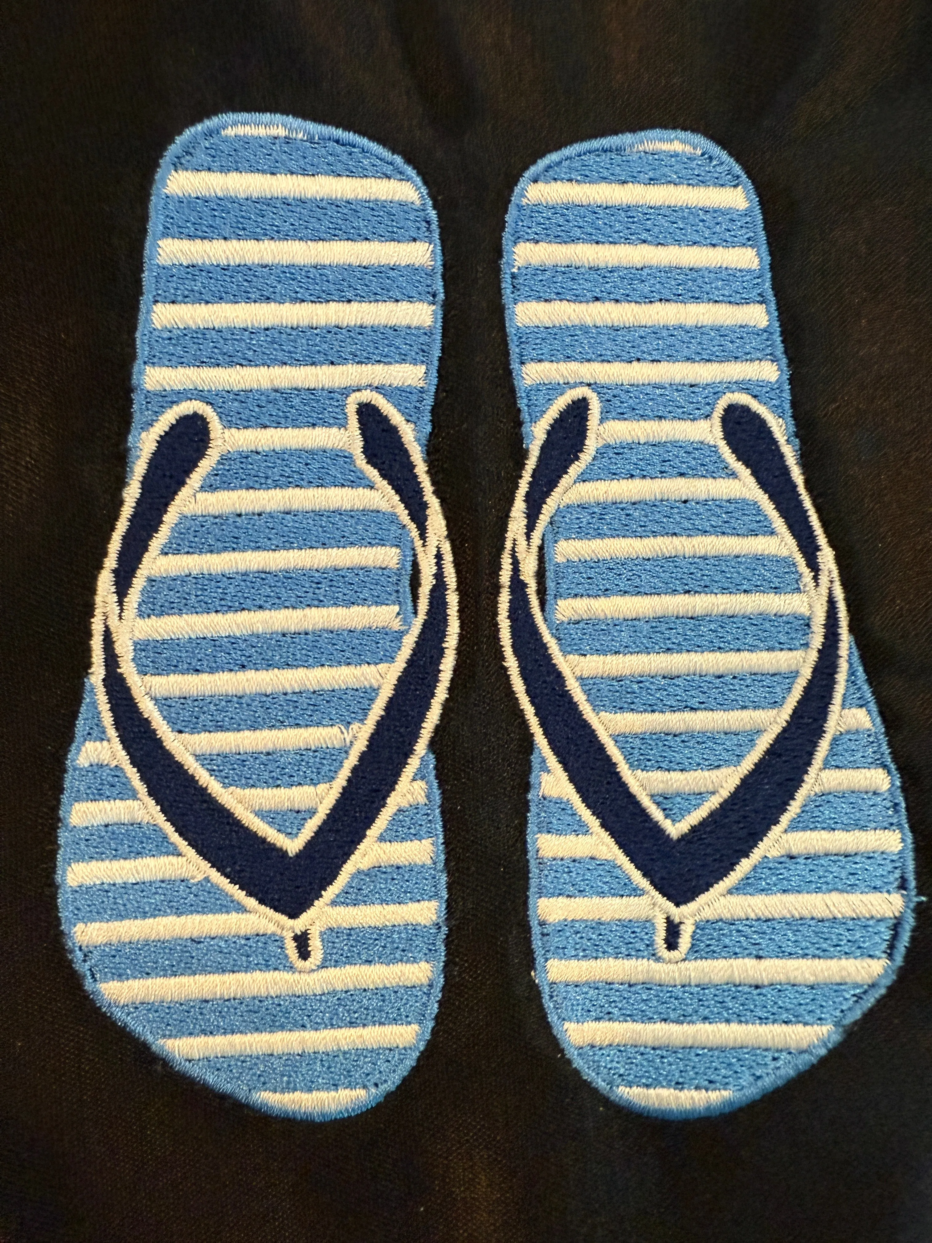 Flip Flops Embroidered on Blanket sold by Pretty Rugged
