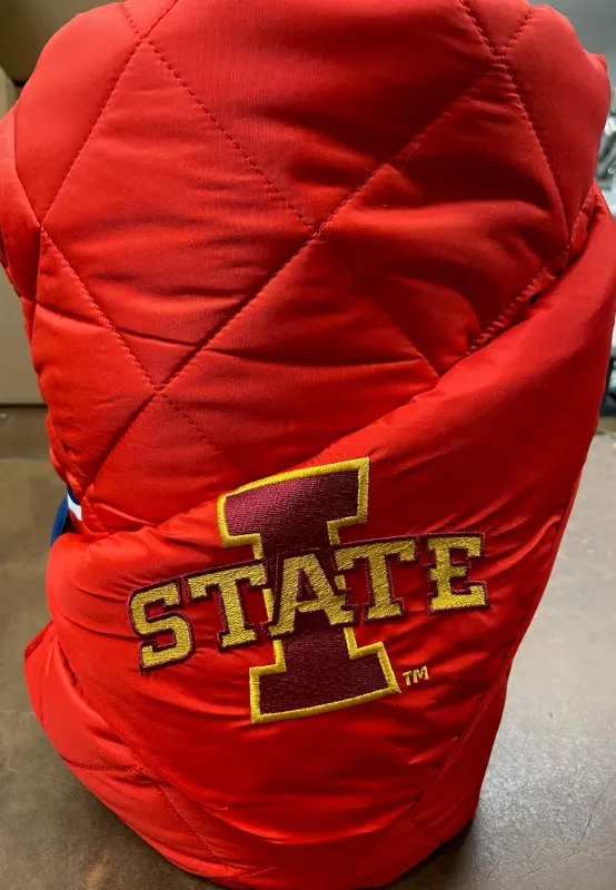 Iowa State University Red Puffer Blanket sold by Pretty Rugged Gear