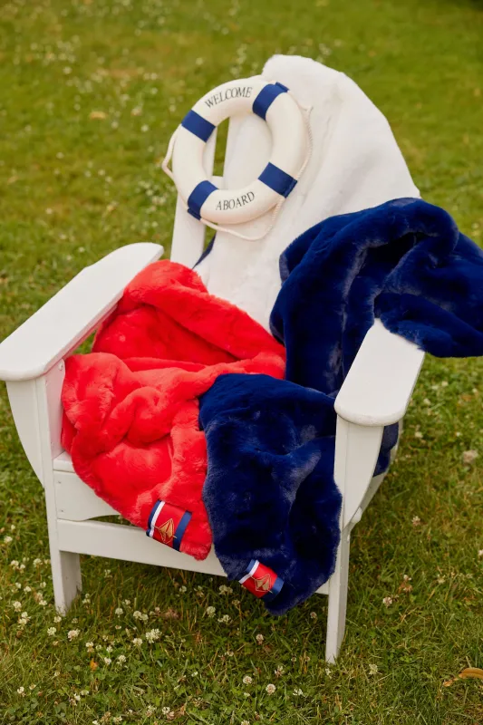 Americana Faux Fur Lap Blanket Bundle made by Pretty Rugged