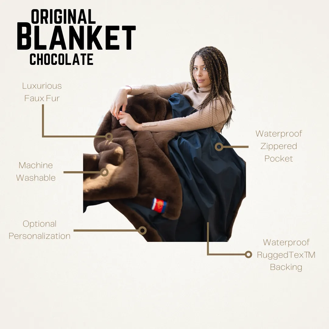 The Chocolate Brown Outdoor Blanket sold by Pretty Rugged Gear product image thumbnail 3