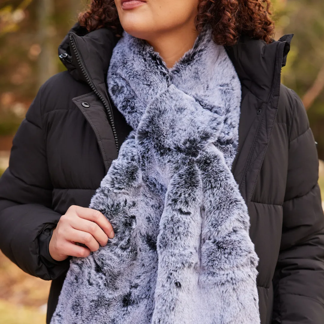 Silver Mink Faux Fur Scarf sold by Pretty Rugged Gear product image thumbnail 4