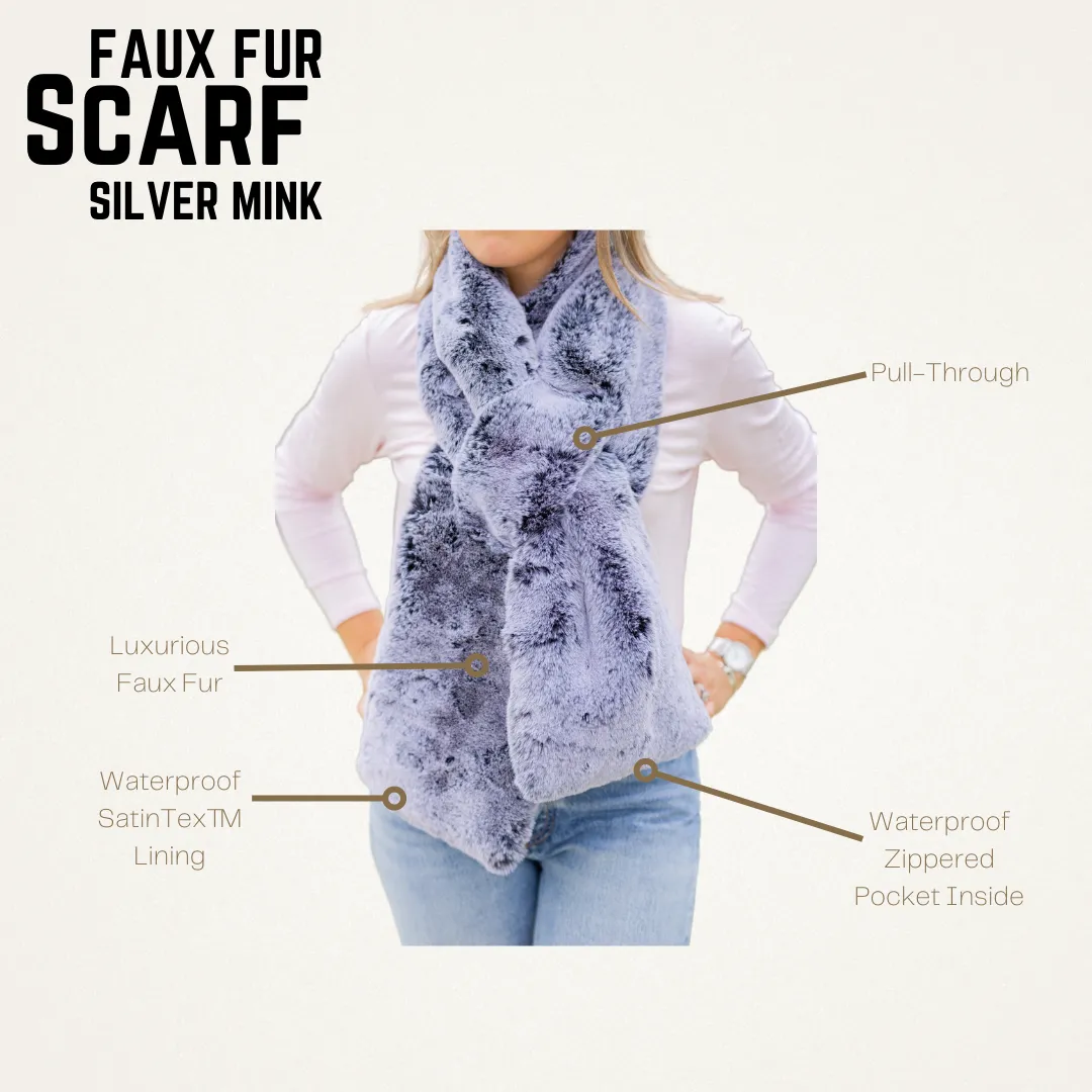 Silver Mink Faux Fur Scarf sold by Pretty Rugged Gear product image thumbnail 3