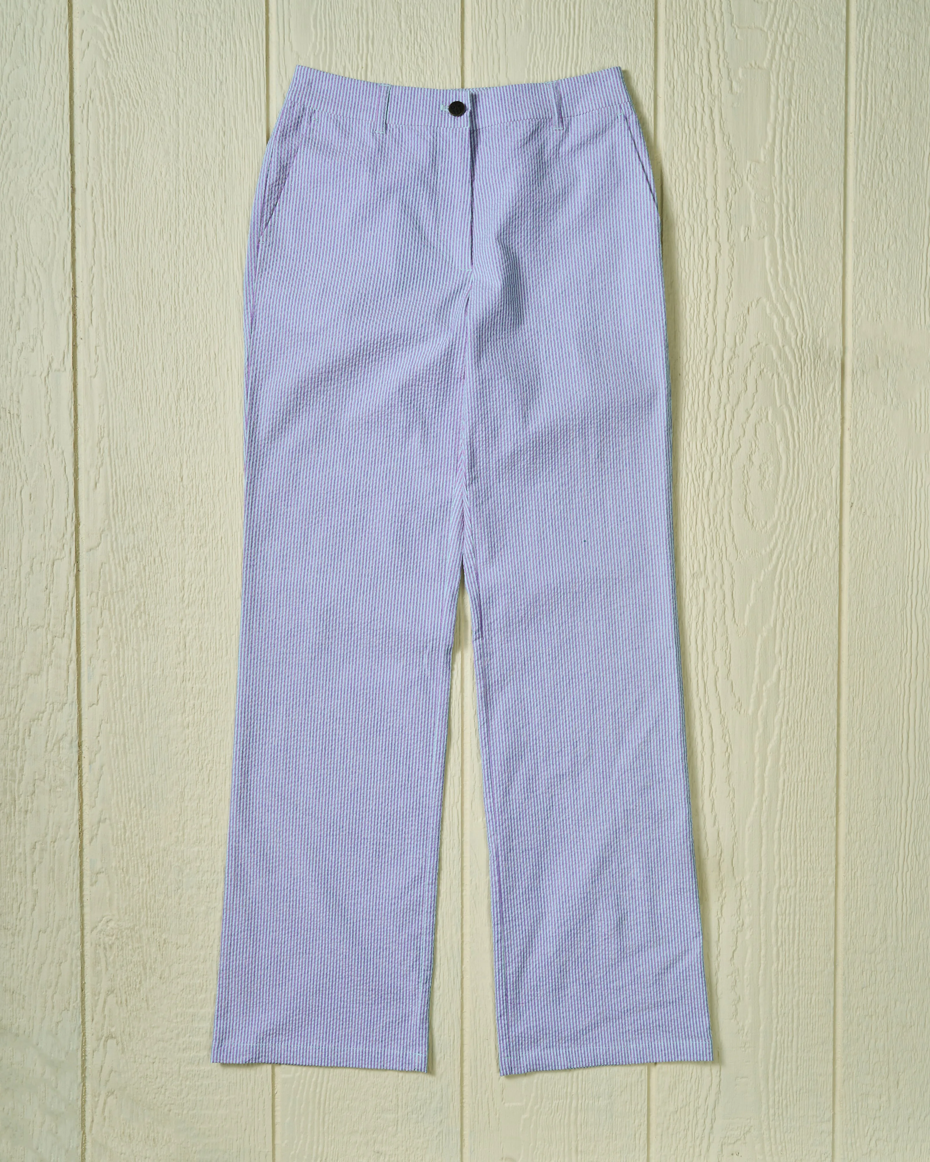 Women's Relaxed Pant in Overdyed Blue Seersucker sold by Quaker Marine Supply