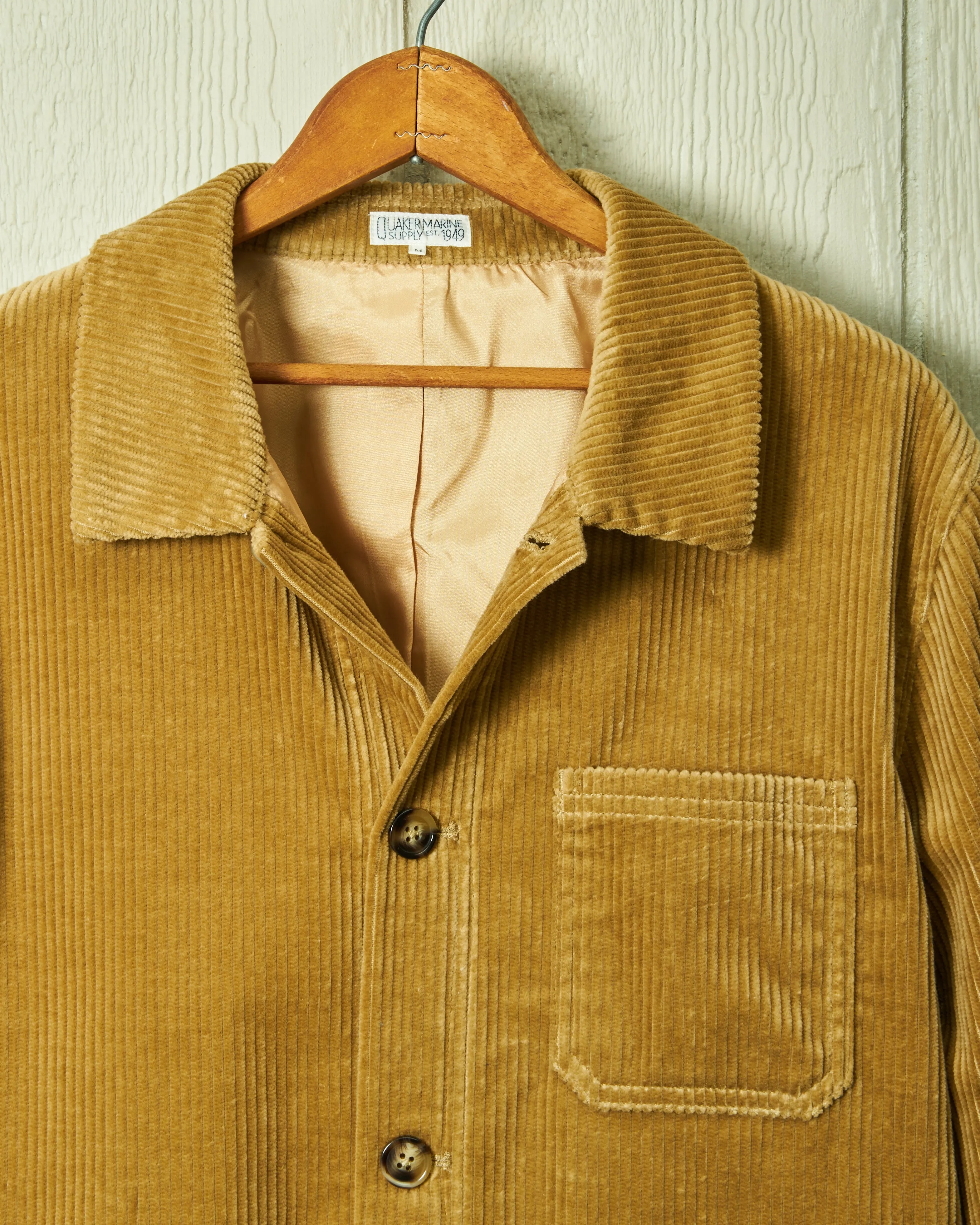 Corduroy French Workman’s Jacket in Wheat sold by Quaker Marine Supply product image thumbnail 2