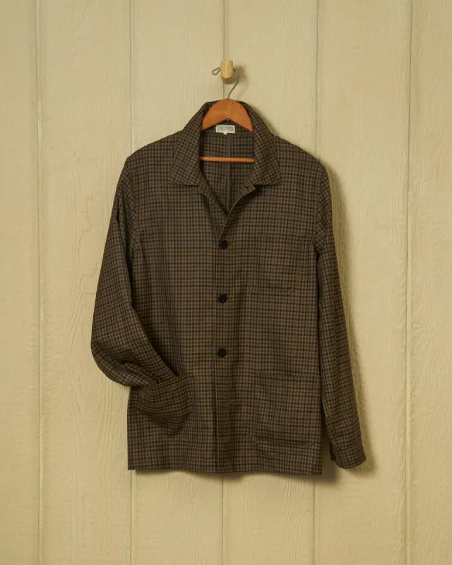 Superfine Wool French Workman’s Jacket in Club Check sold by Quaker Marine Supply