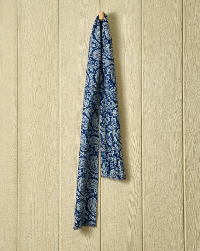 Wool Scarf in Paisley sold by Quaker Marine Supply