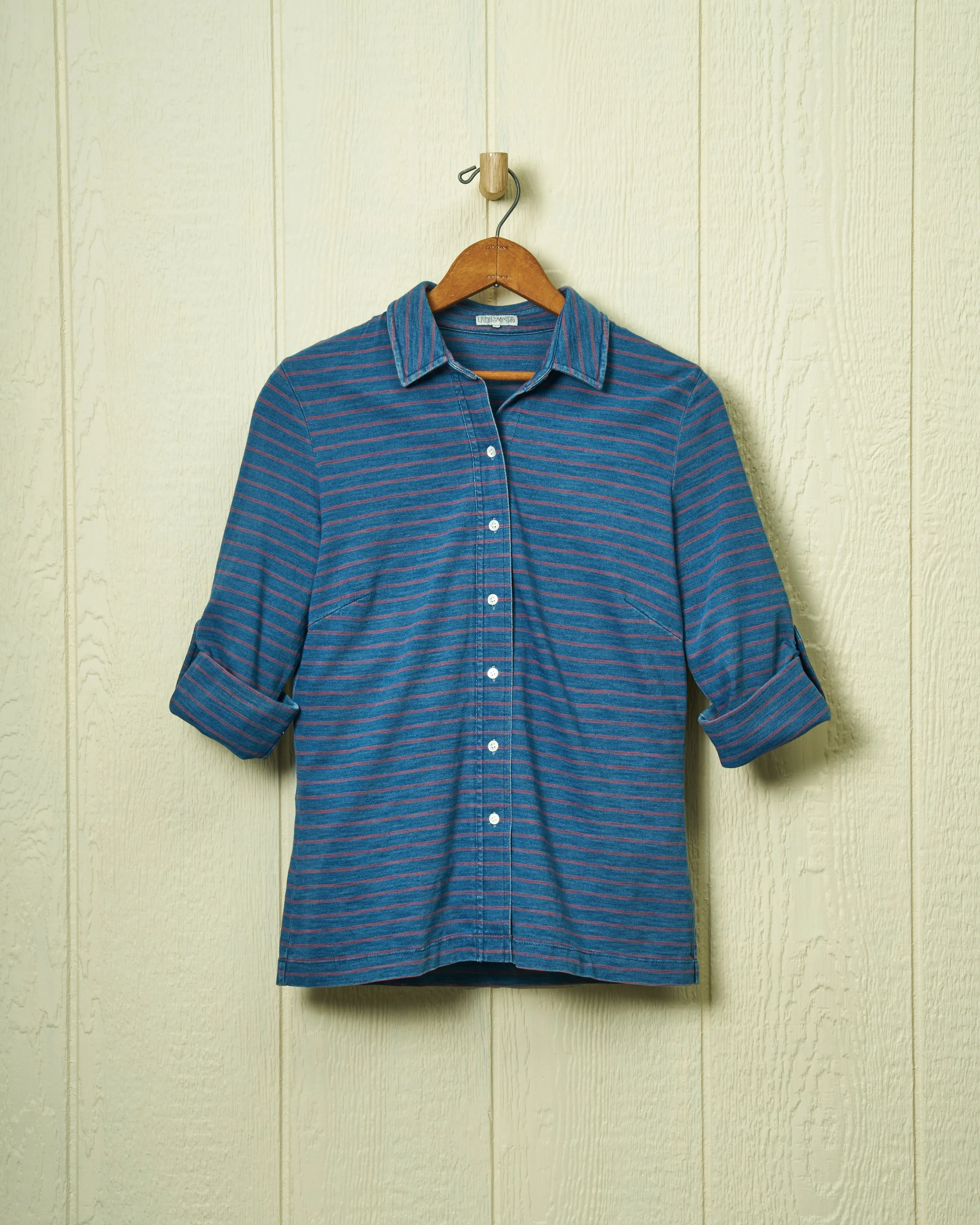 Avalon Indigo Knit Top in Red/Navy Double Stripe sold by Quaker Marine Supply