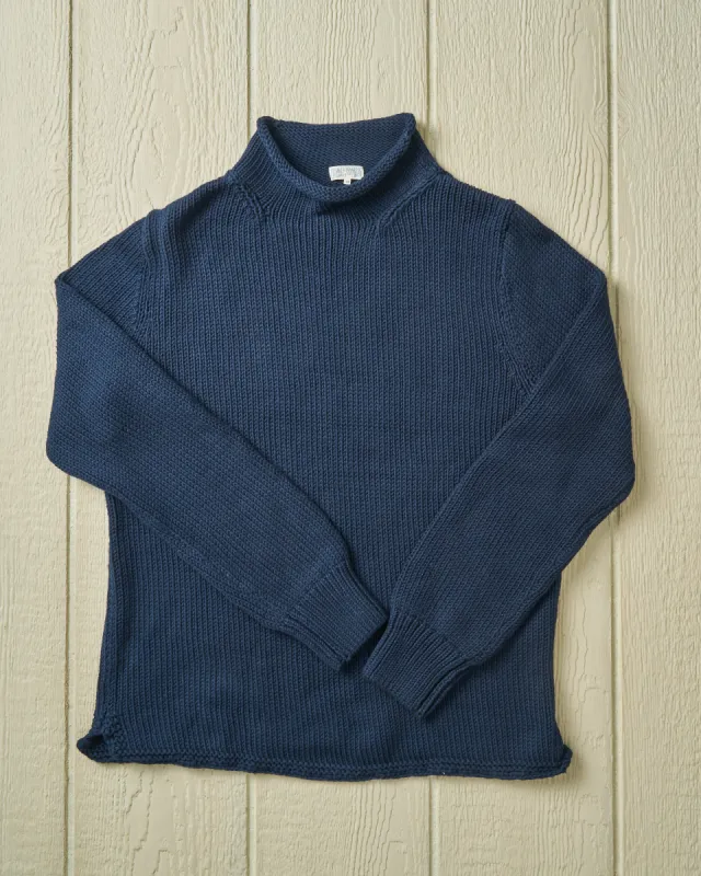Fisherman's Sweater in Navy sold by Quaker Marine Supply