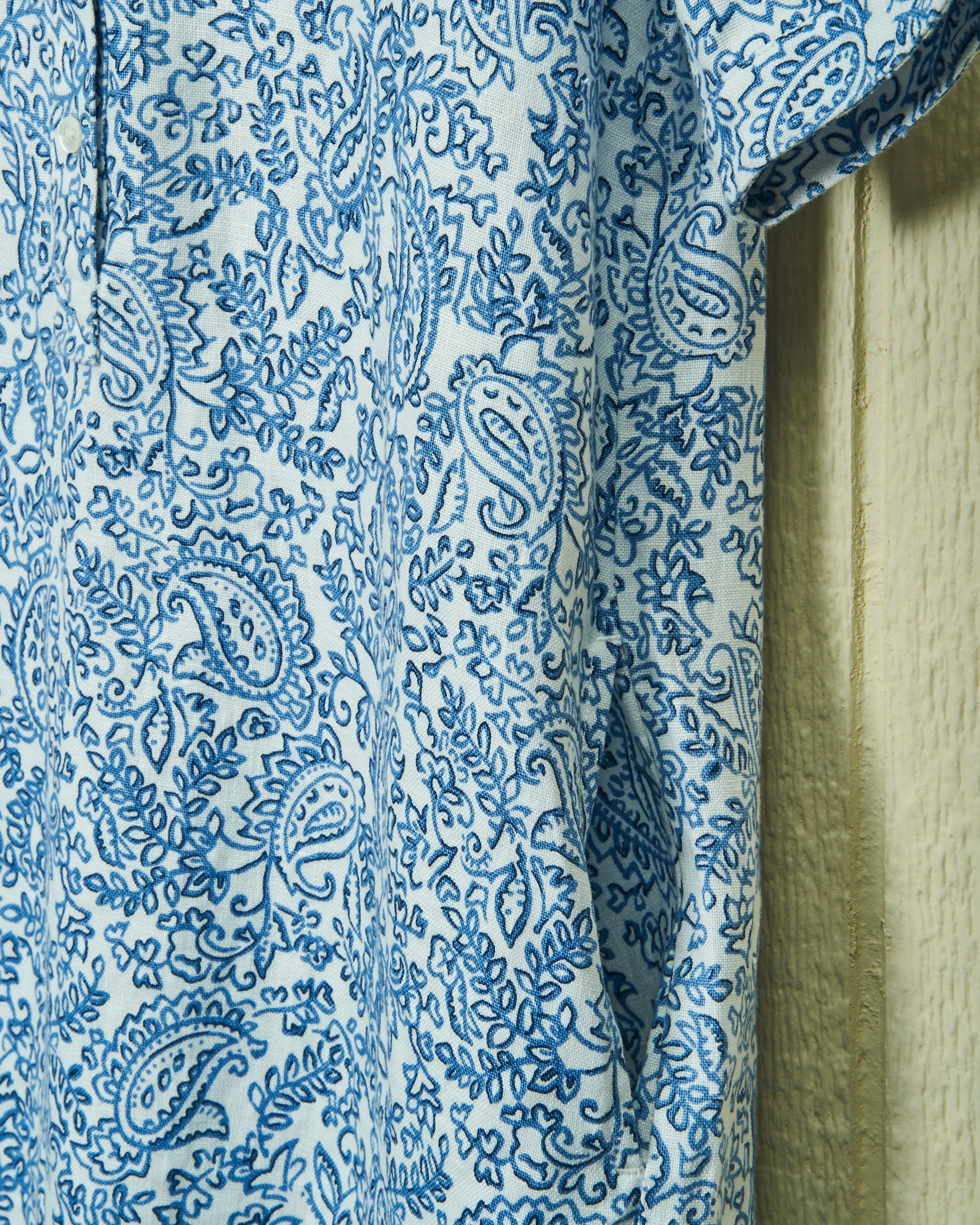 Beach Coverup in Atlantic Blue Paisley Linen sold by Quaker Marine Supply product image thumbnail 3
