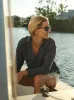 Inlet Pullover in Navy Loopback Terry sold by Quaker Marine Supply