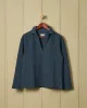 Inlet Pullover in Navy Loopback Terry sold by Quaker Marine Supply