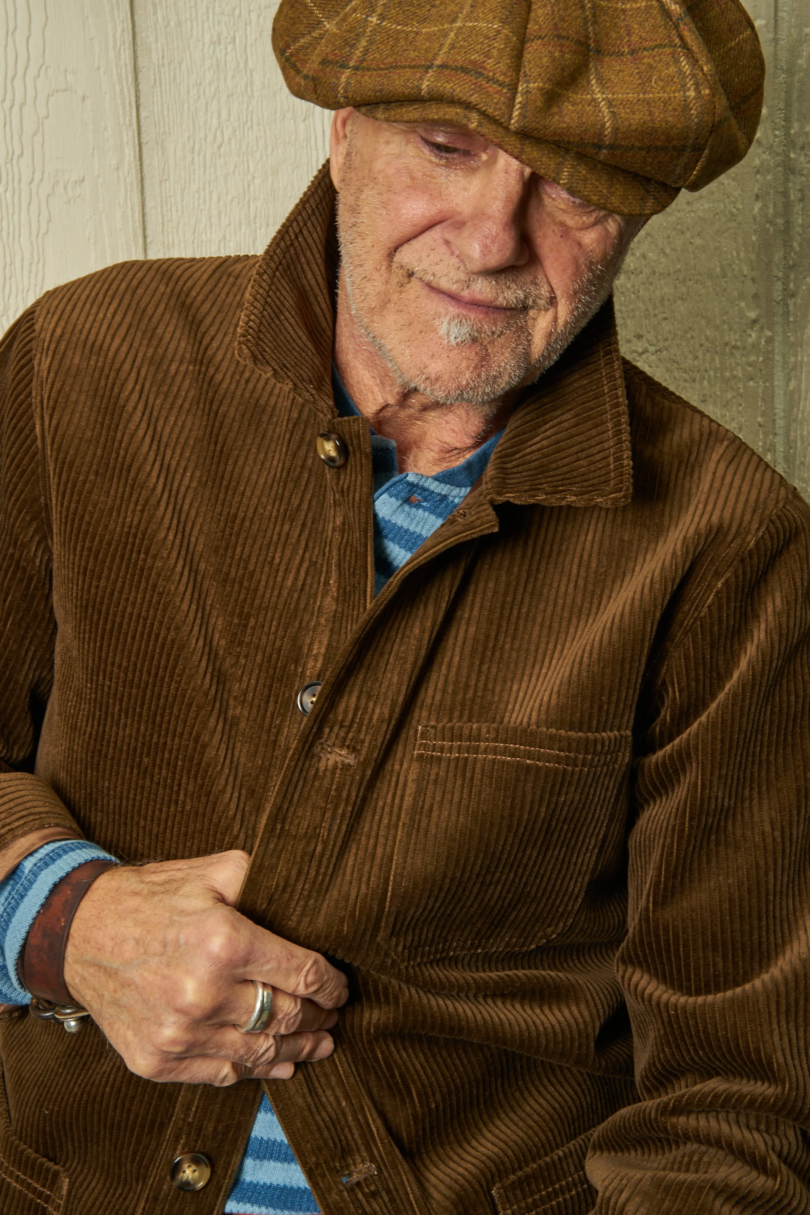 Corduroy French Workman’s Jacket in Chocolate sold by Quaker Marine Supply product image thumbnail 5