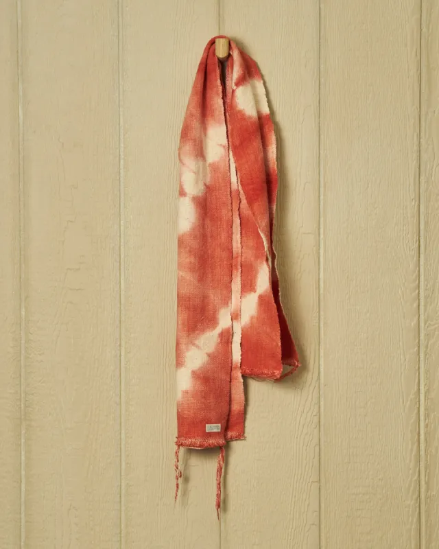Mud Cloth Scarf in Coral sold by Quaker Marine Supply