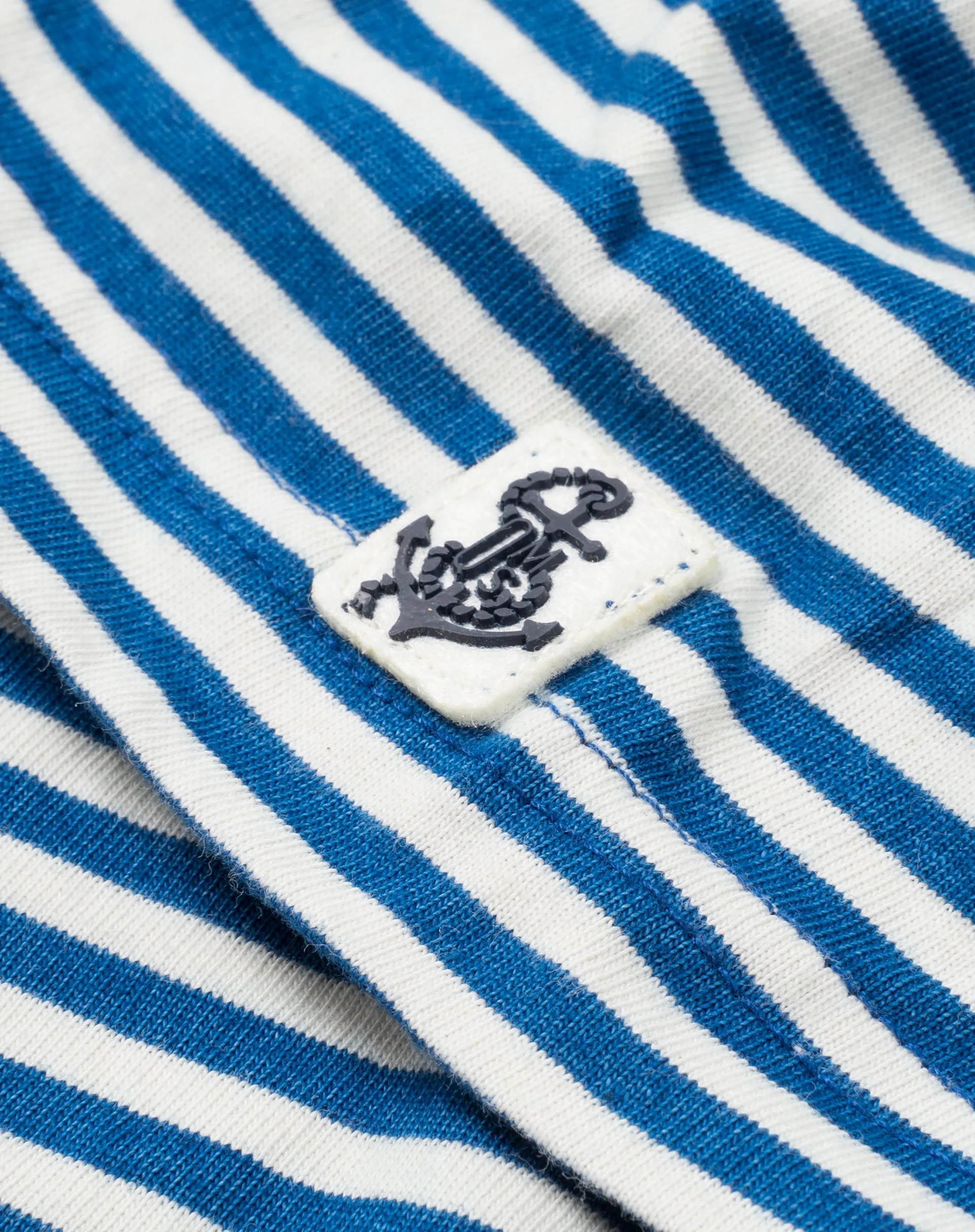 Indigo Polo in Blue/White Stripe sold by Quaker Marine Supply product image thumbnail 3