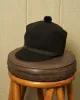 Boothbay Cap in Black Melton Wool sold by Quaker Marine Supply