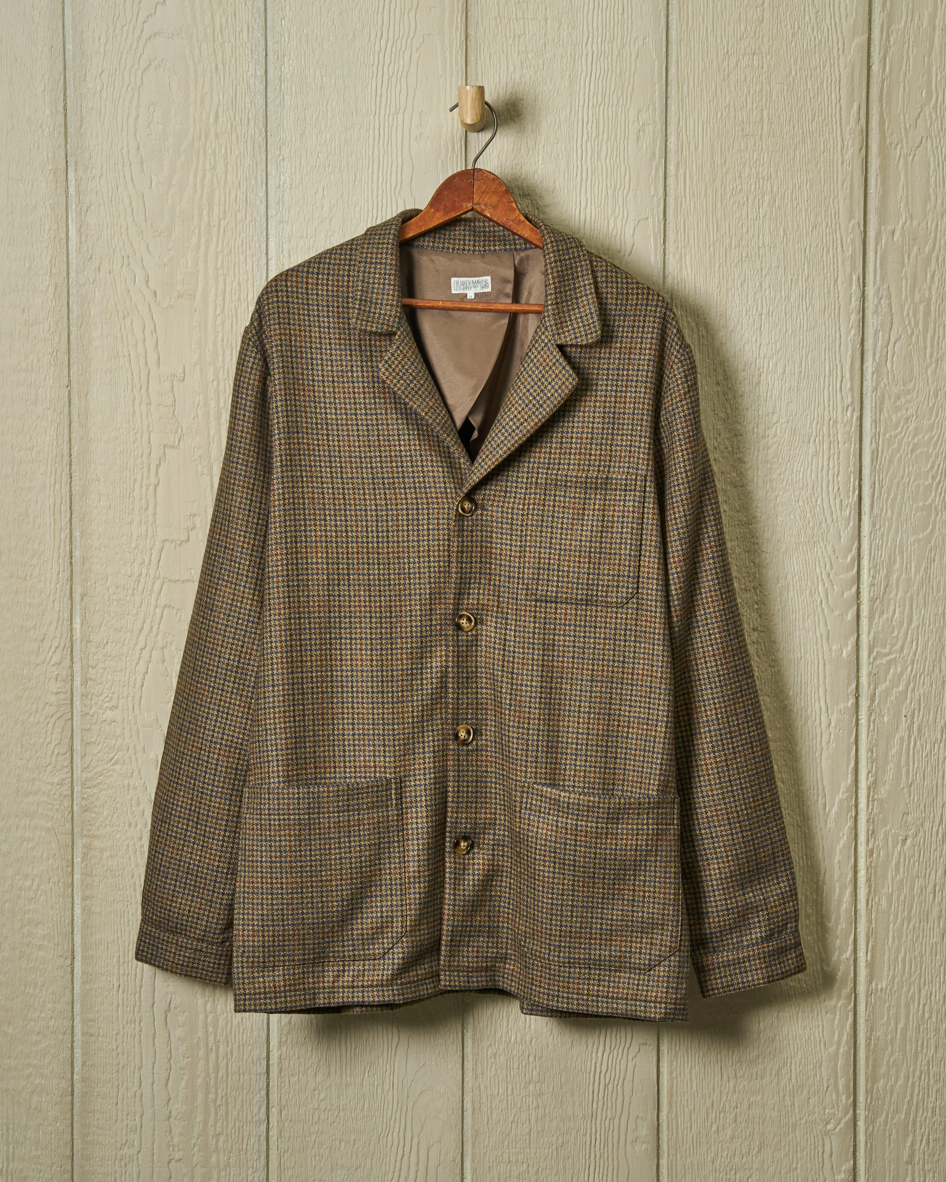 Superfine Wool Loafer Jacket in District Check sold by Quaker Marine Supply