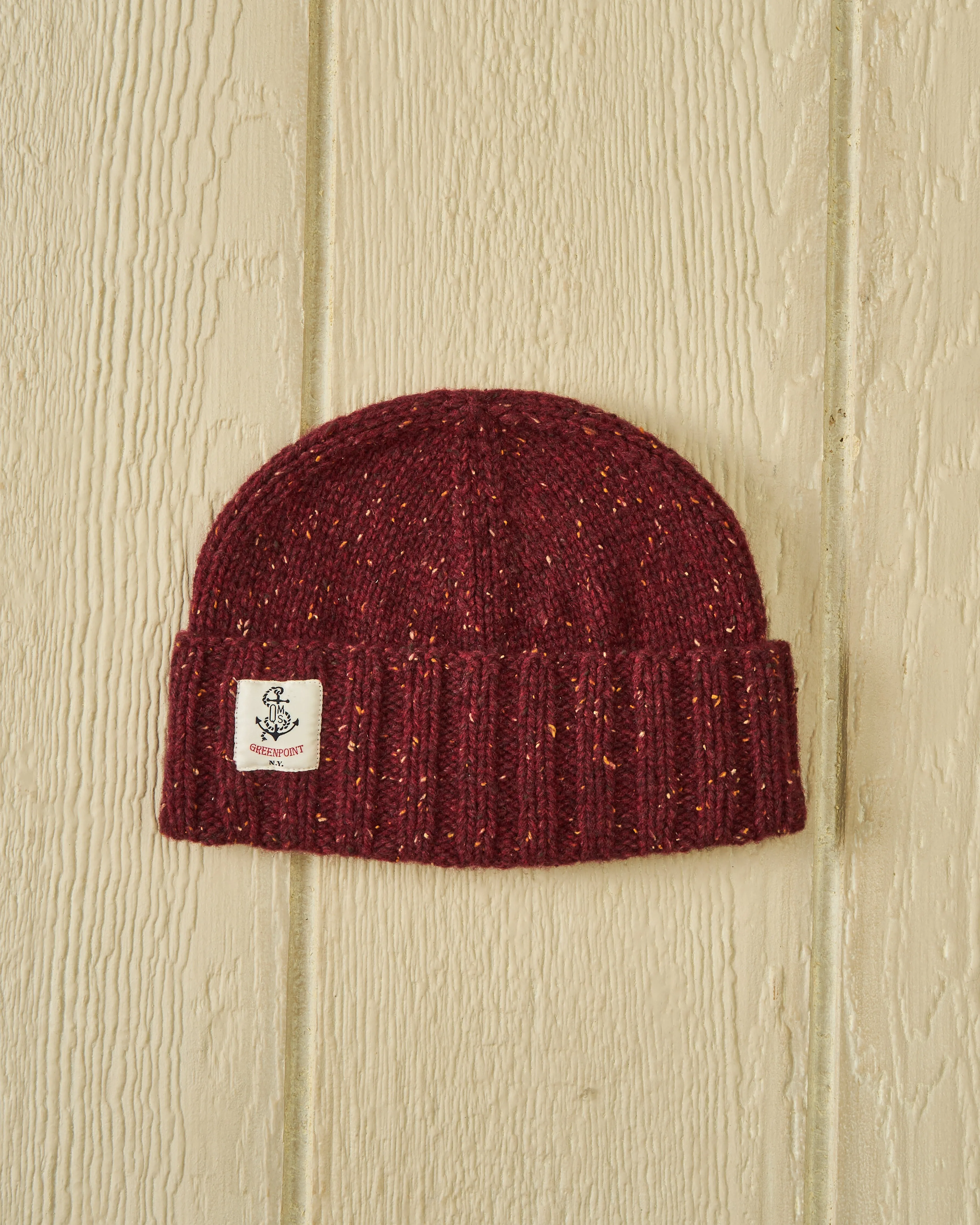 Inverness Watch Cap in Wine Lambswool sold by Quaker Marine Supply