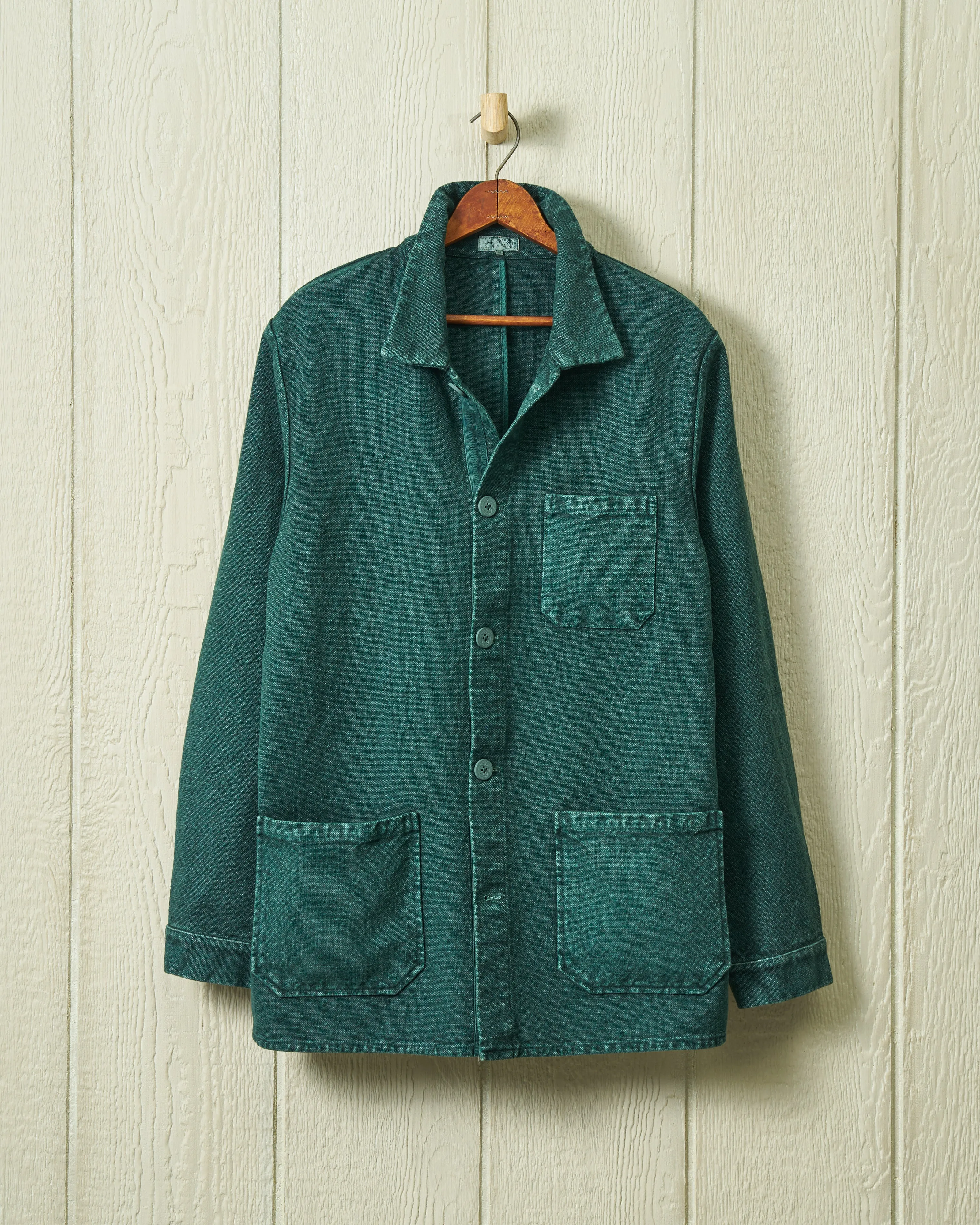 French Workman’s Jacket in Spruce sold by Quaker Marine Supply