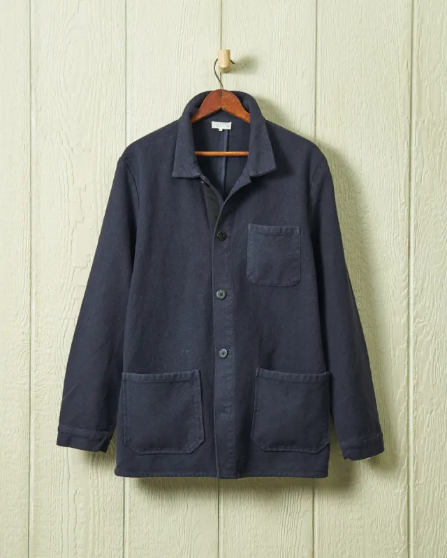 French Workman’s Jacket in Navy sold by Quaker Marine Supply