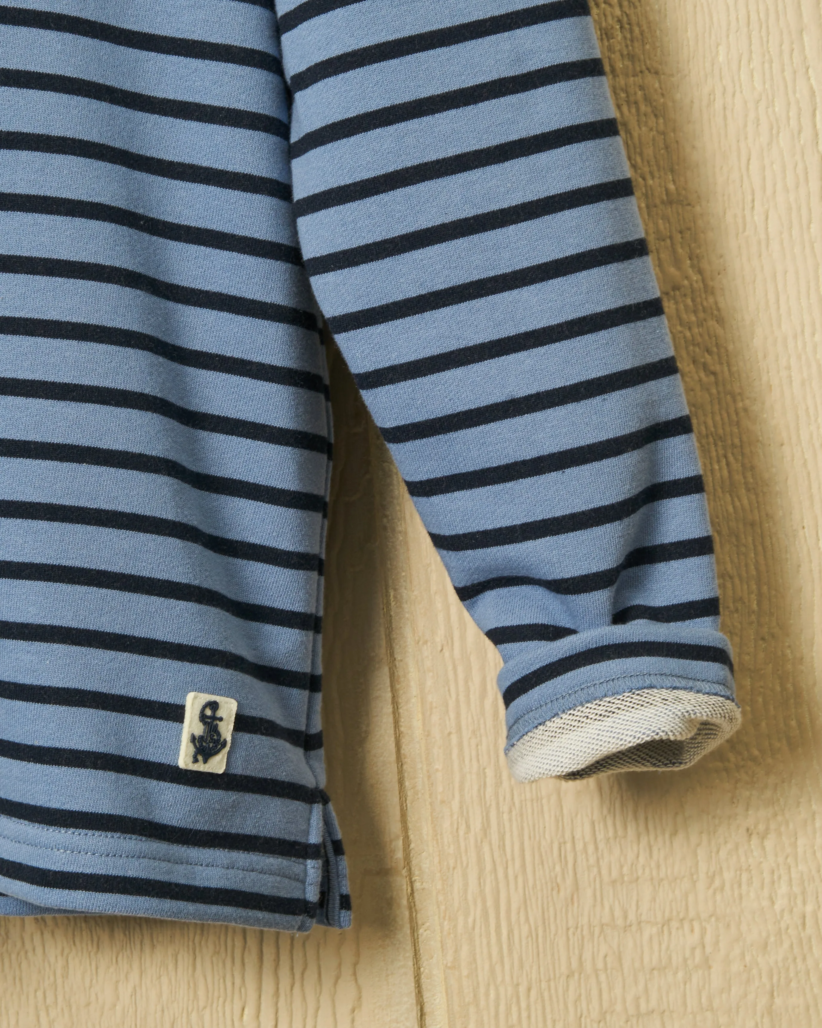 Acadia Polo in Atlantic Blue/Navy Loopback Terry sold by Quaker Marine Supply product image thumbnail 3